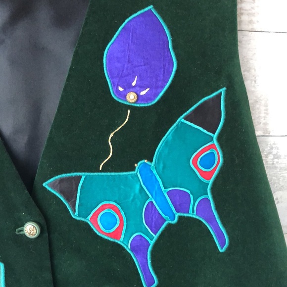 Funky velvet applique vest - Picture 5 of 6
